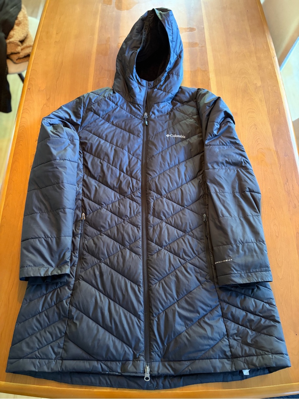 Columbia Women's Navy Hooded Puffer Coat